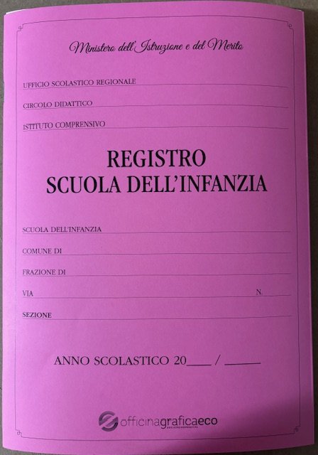 Registro delle presenze per la scuola dell'infanzia